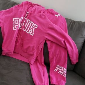 Pink, PINK sweat suit :)